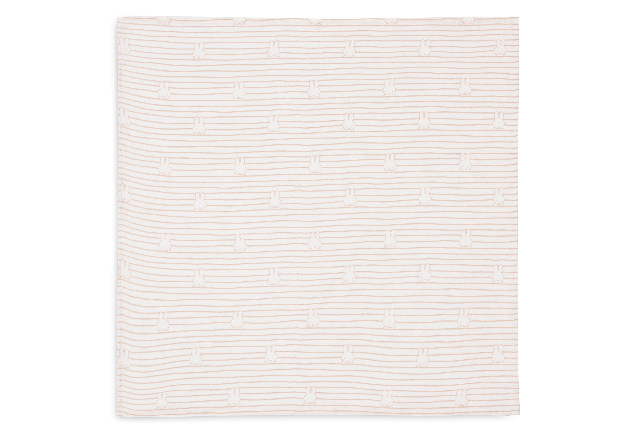 Jollein Jollein Cloth Muslin 70x70cm - Miffy Stripe Biscuit (3 Pack) - Pearls & Swines