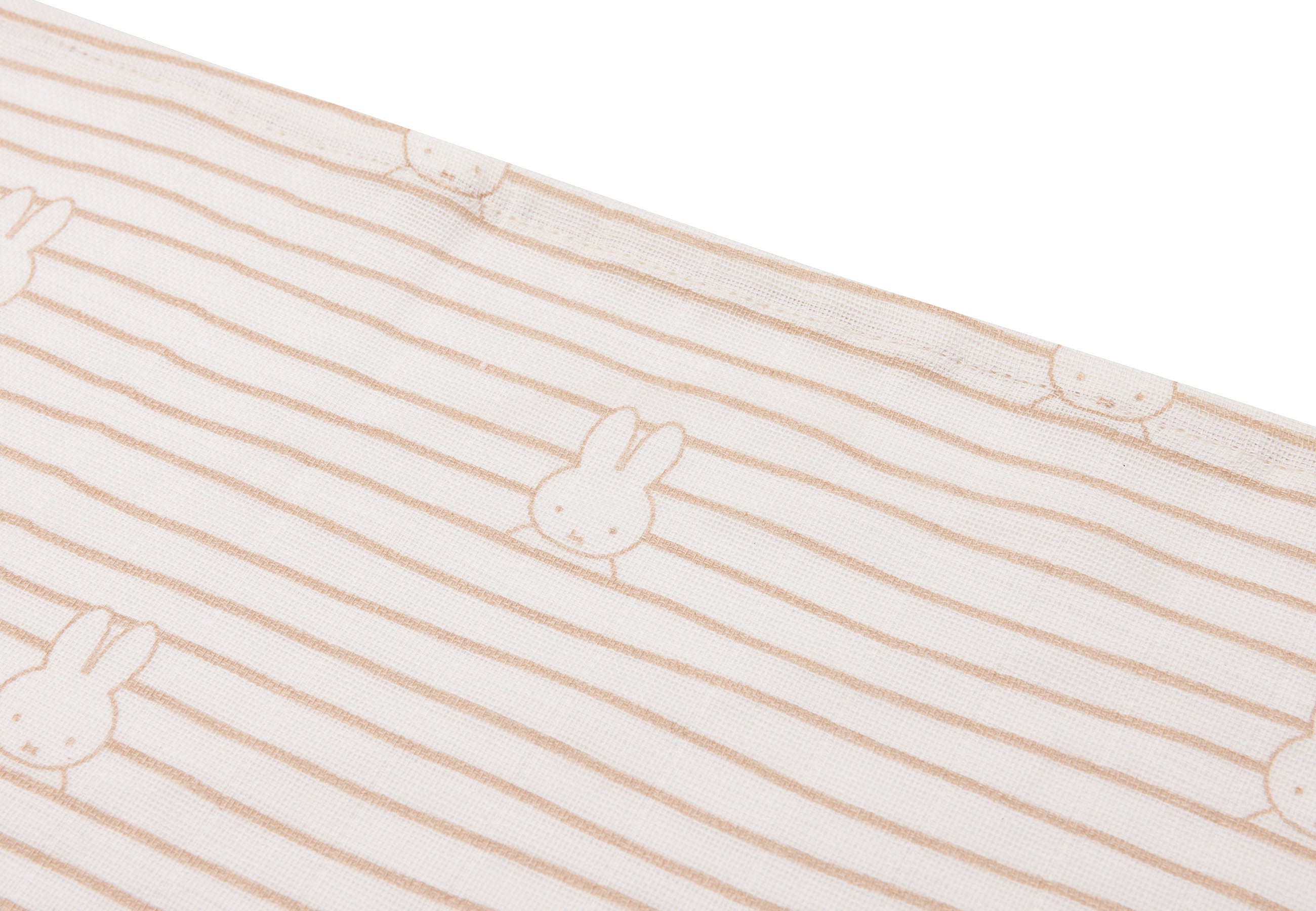 Jollein Jollein Cloth Muslin 70x70cm - Miffy Stripe Biscuit (3 Pack) - Pearls & Swines