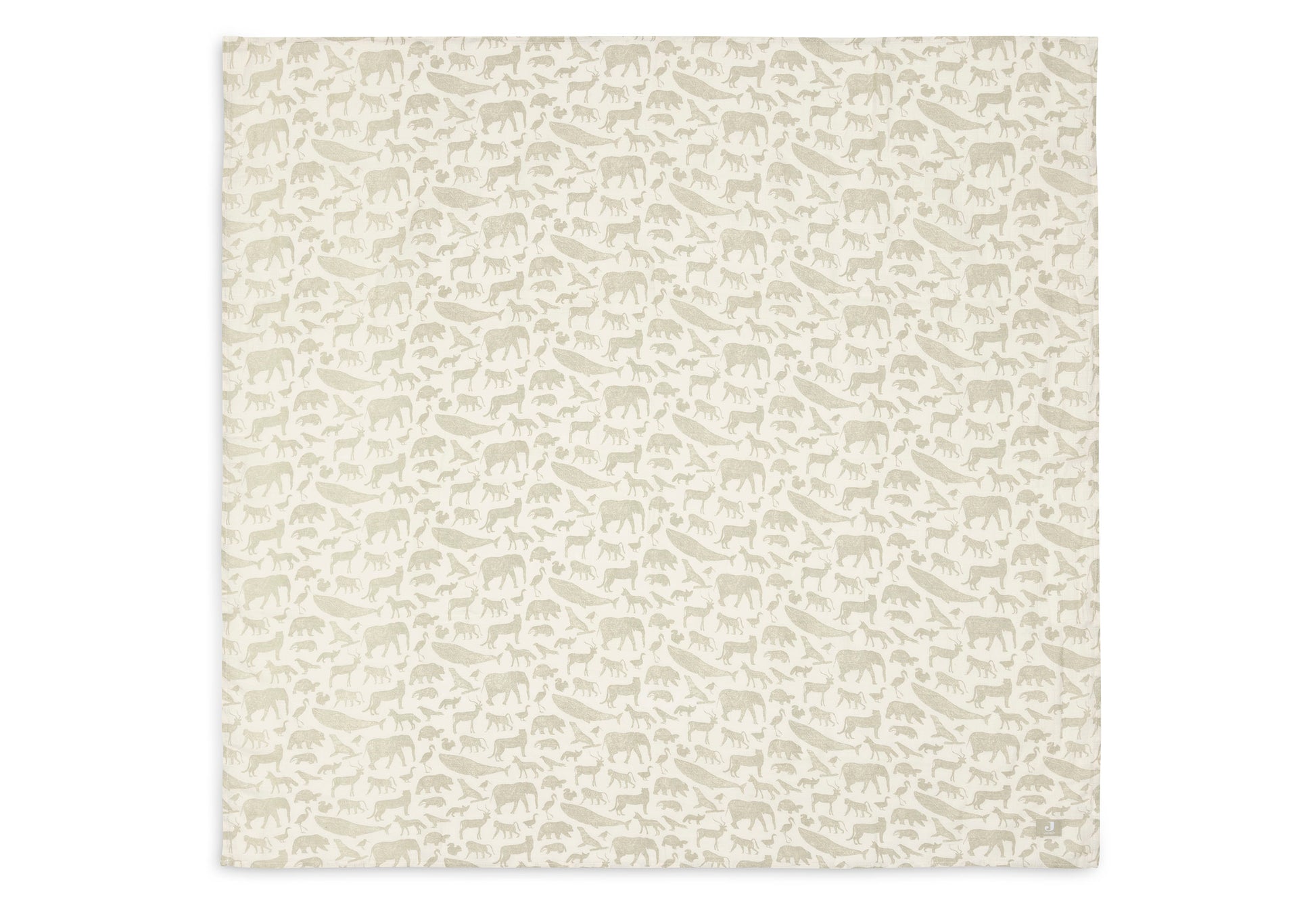 Jollein Jollein - Swaddle Muslin - Animals Olive Green - 2 pack - Pearls & Swines