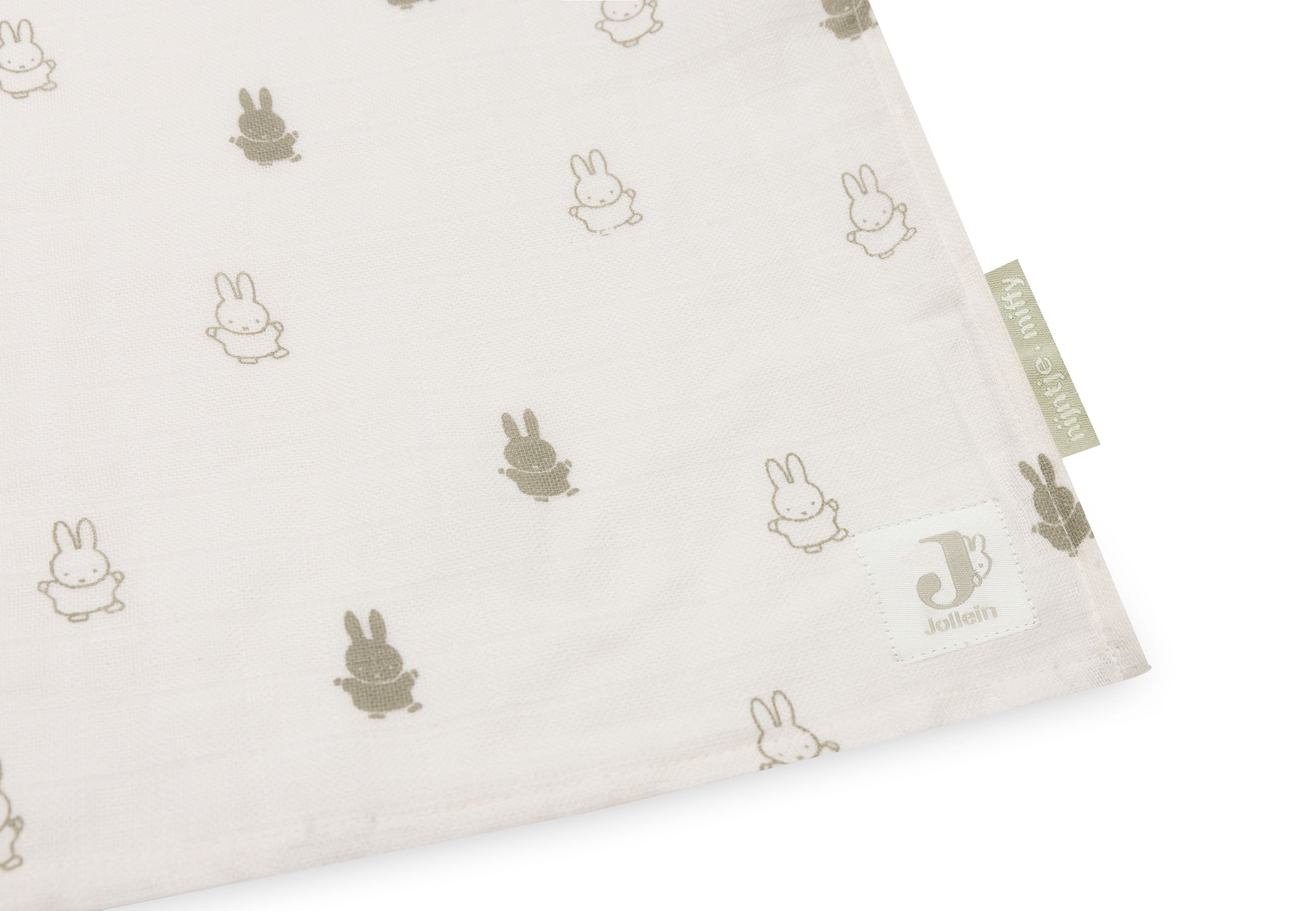 Jollein Jollein - Swaddle Muslin - Happy Miffy Olive Green - 2 Pack - Pearls & Swines