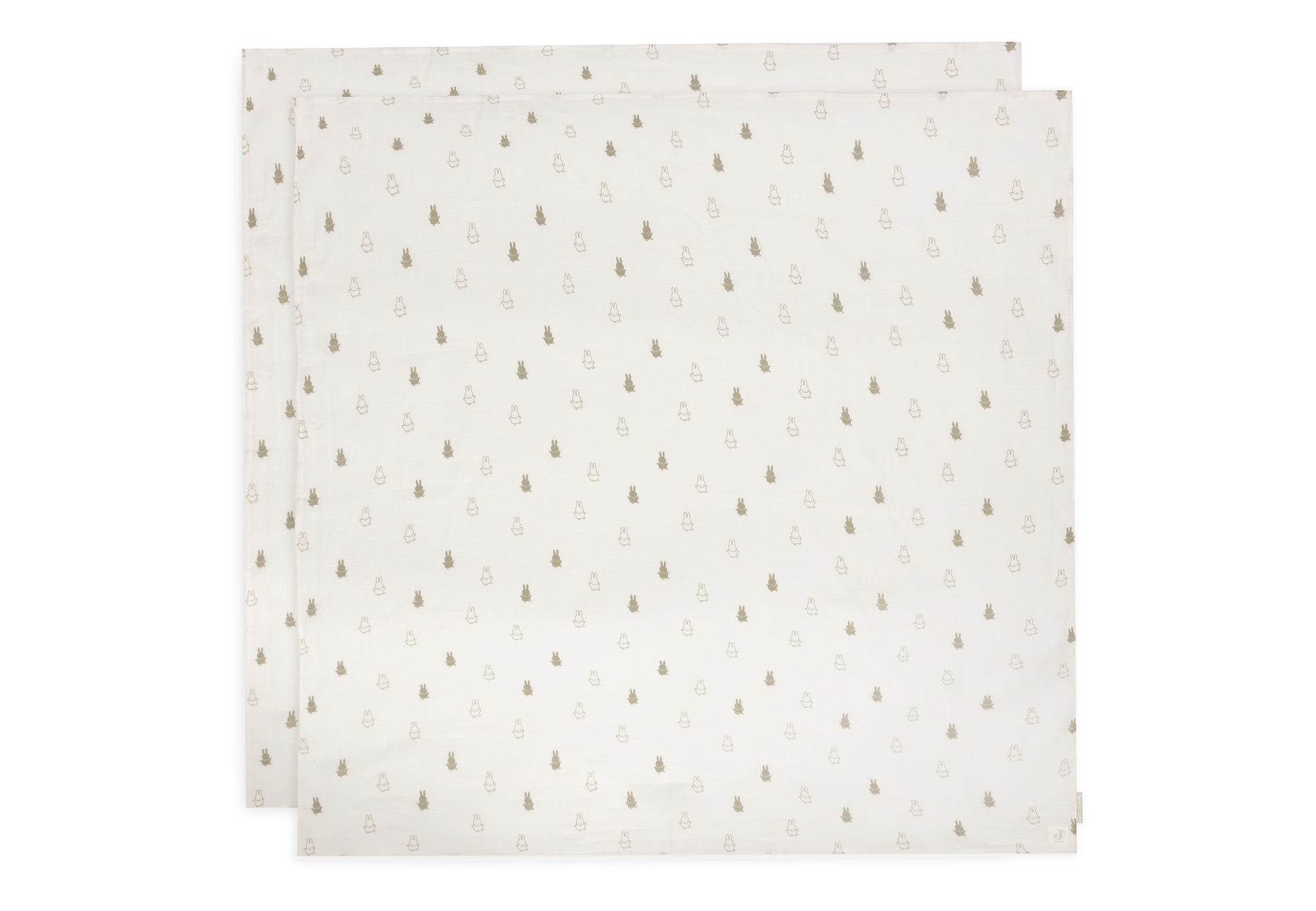 Jollein Jollein - Swaddle Muslin - Happy Miffy Olive Green - 2 Pack - Pearls & Swines