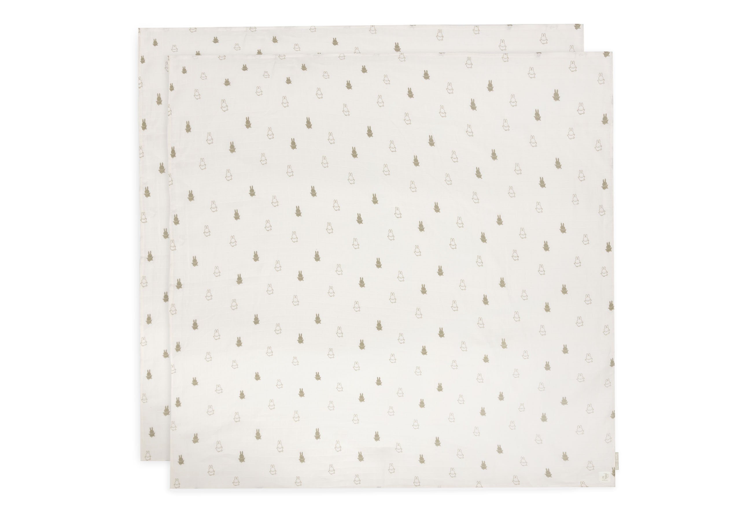 Jollein Jollein - Swaddle Muslin - Happy Miffy Olive Green - 2 Pack - Pearls & Swines