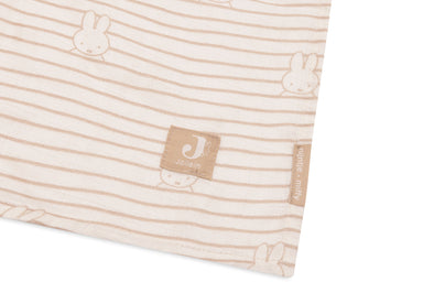 Jollein Jollein Swaddle Muslin 115x115cm - Miffy Stripe Biscuit (2 Pack) - Pearls & Swines