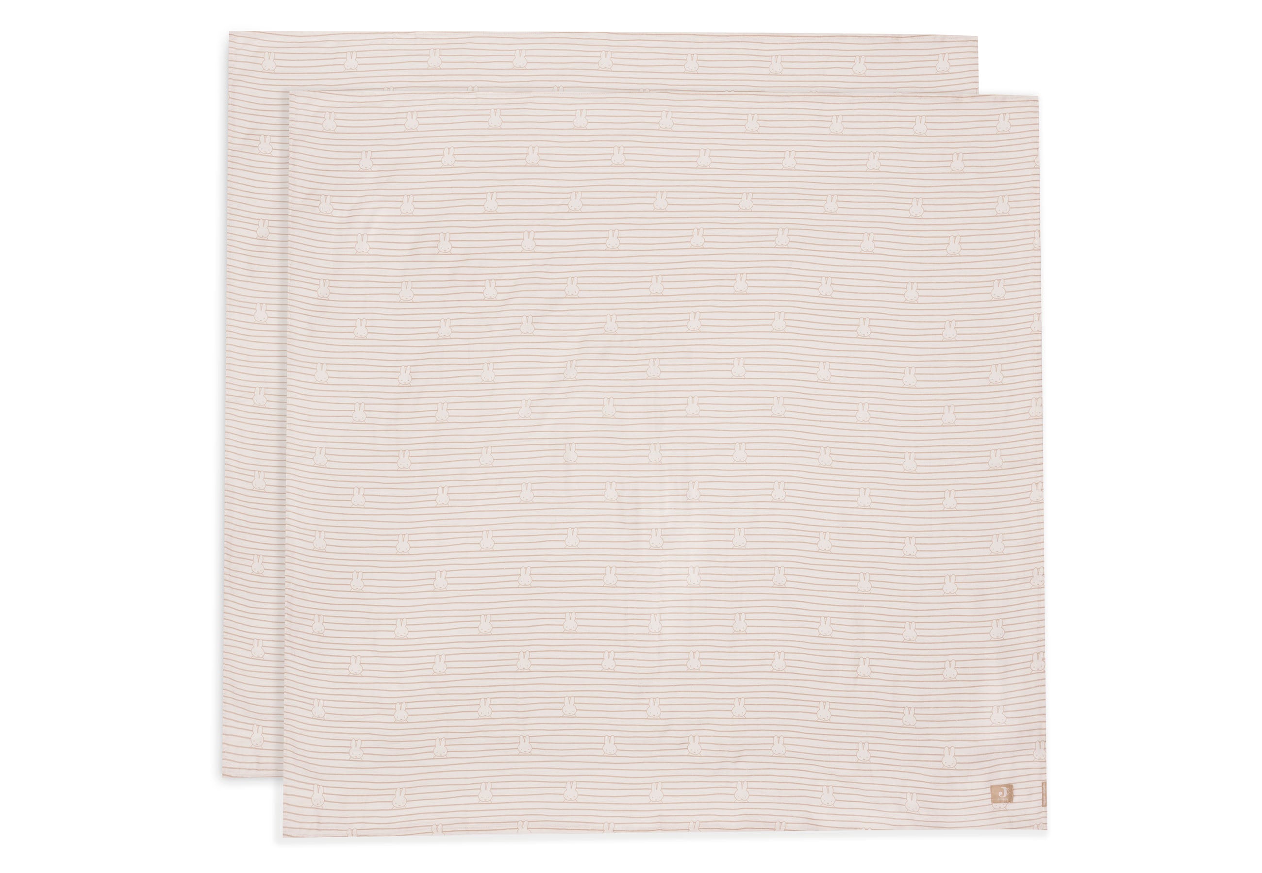 Jollein Jollein Swaddle Muslin 115x115cm - Miffy Stripe Biscuit (2 Pack) - Pearls & Swines