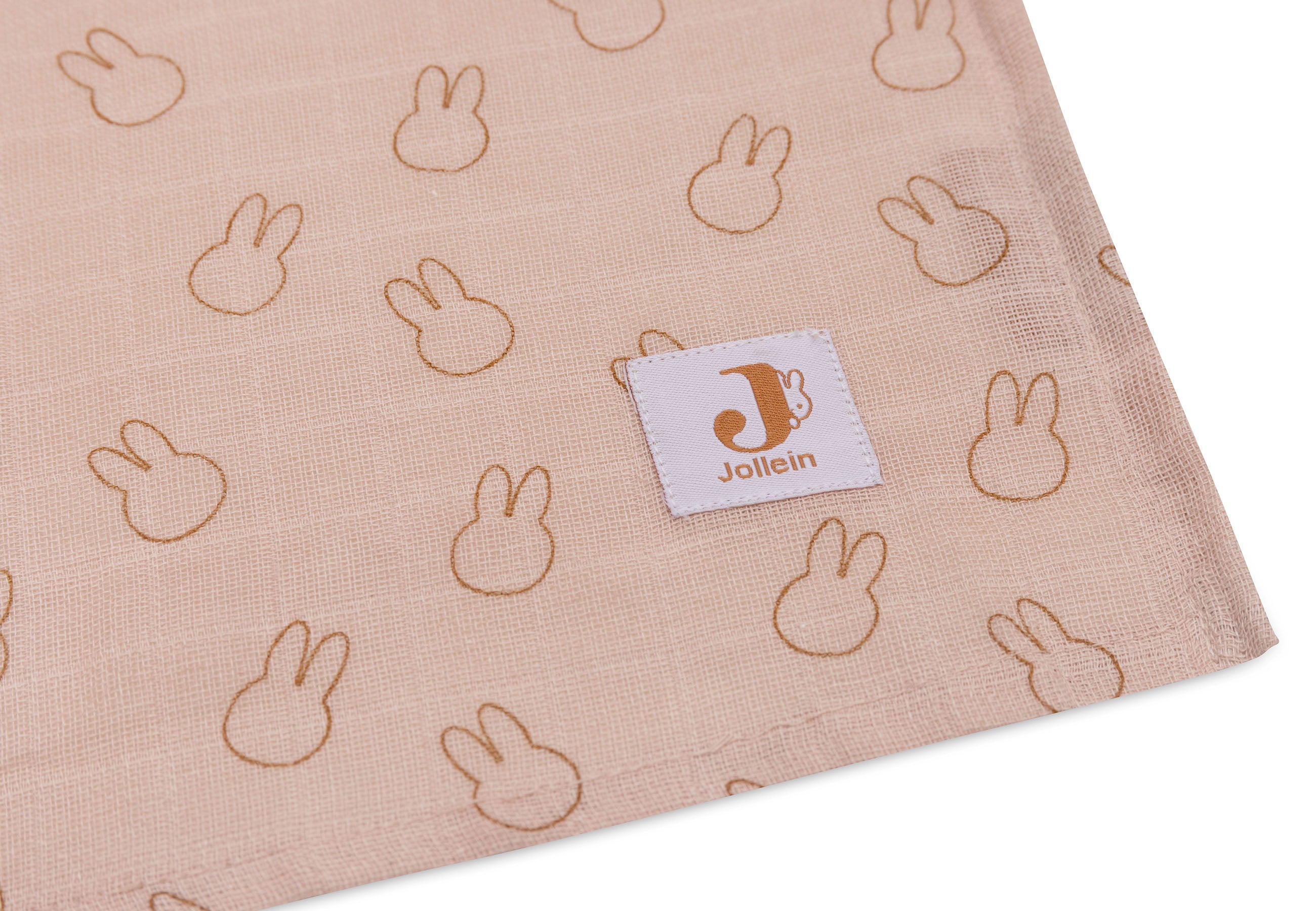 Jollein Jollein Swaddle Muslin 115x115cm Miffy Silhouettes - Wild Rose - 2 Pack - Pearls & Swines