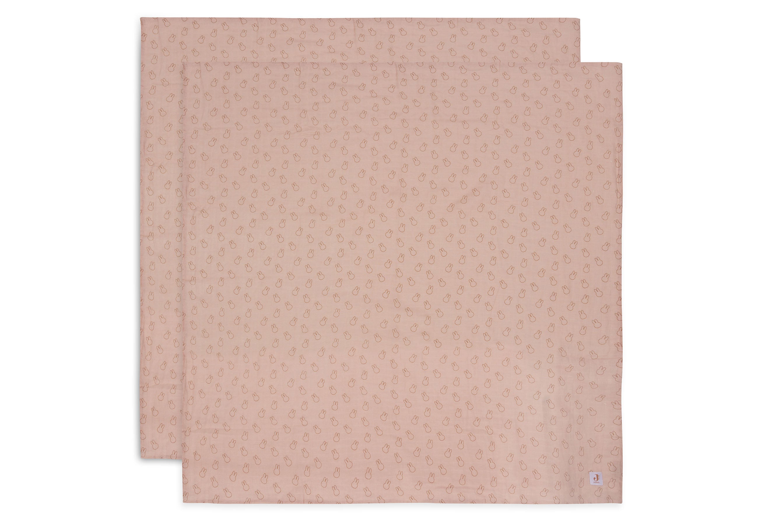 Jollein Jollein Swaddle Muslin 115x115cm Miffy Silhouettes - Wild Rose - 2 Pack - Pearls & Swines