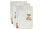 Jollein Jollein - Washcloth Muslin - Teddy Bear - 3 Pack - Pearls & Swines