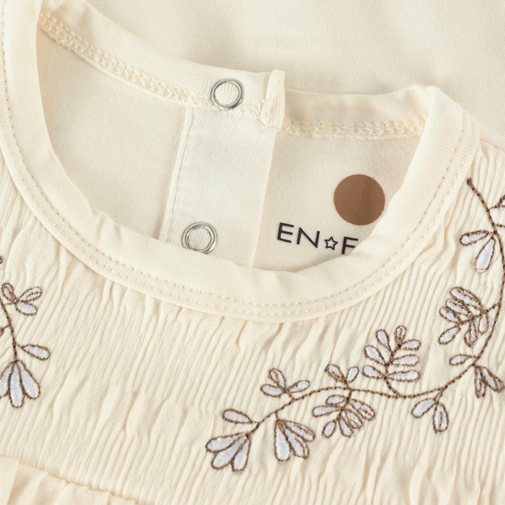 Enfant Enfant - Body SS Embroidery - Eggnog - Pearls & Swines