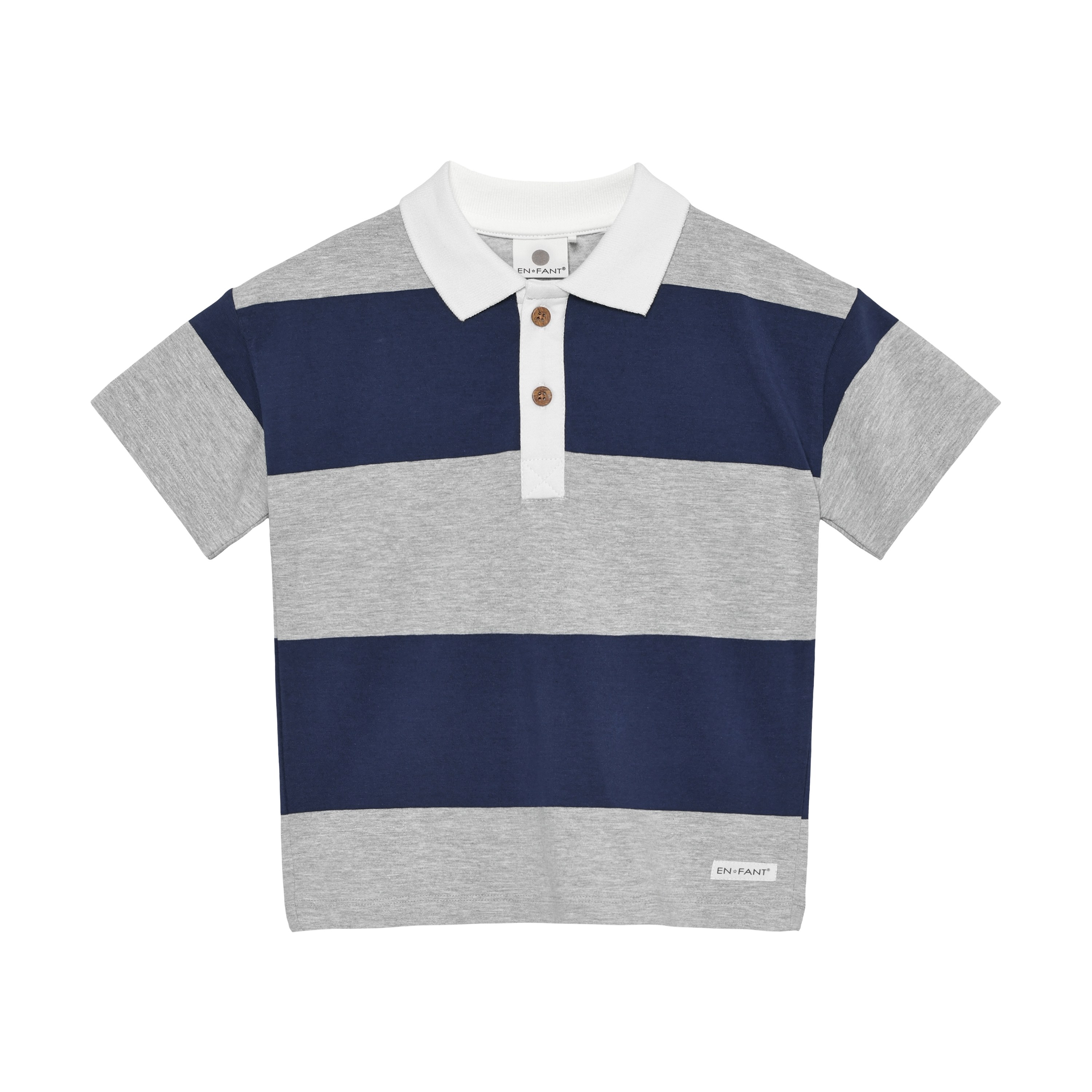 Enfant Enfant - T-shirt SS Polo - Light Grey Melange - Pearls & Swines