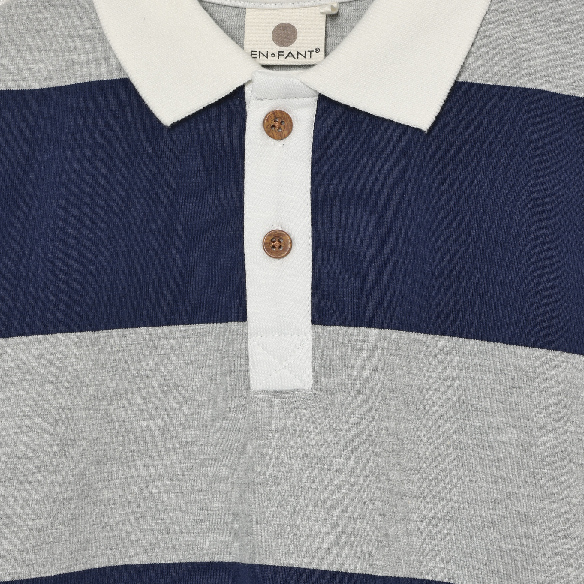 Enfant Enfant - T-shirt SS Polo - Light Grey Melange - Pearls & Swines