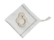 Wooden Story Wooden Story - Mini teether with hanky - Penguin - Pearls & Swines