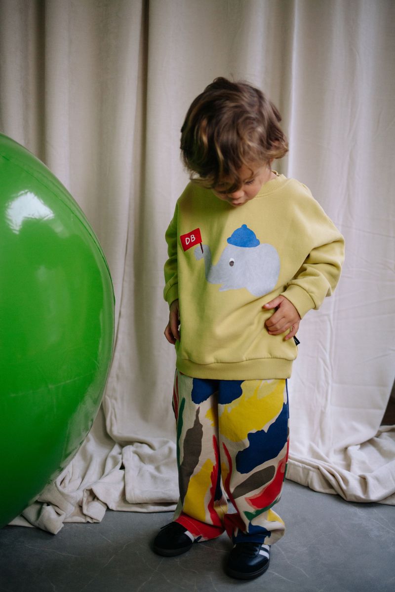 Daily Brat Daily Brat - Elephunk Sweater - Lush Lemonade - Pearls & Swines