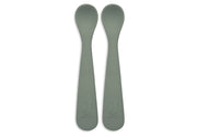 Jollein Jollein - Spoon Silicone - Ash Green (2 Pack) - Pearls & Swines