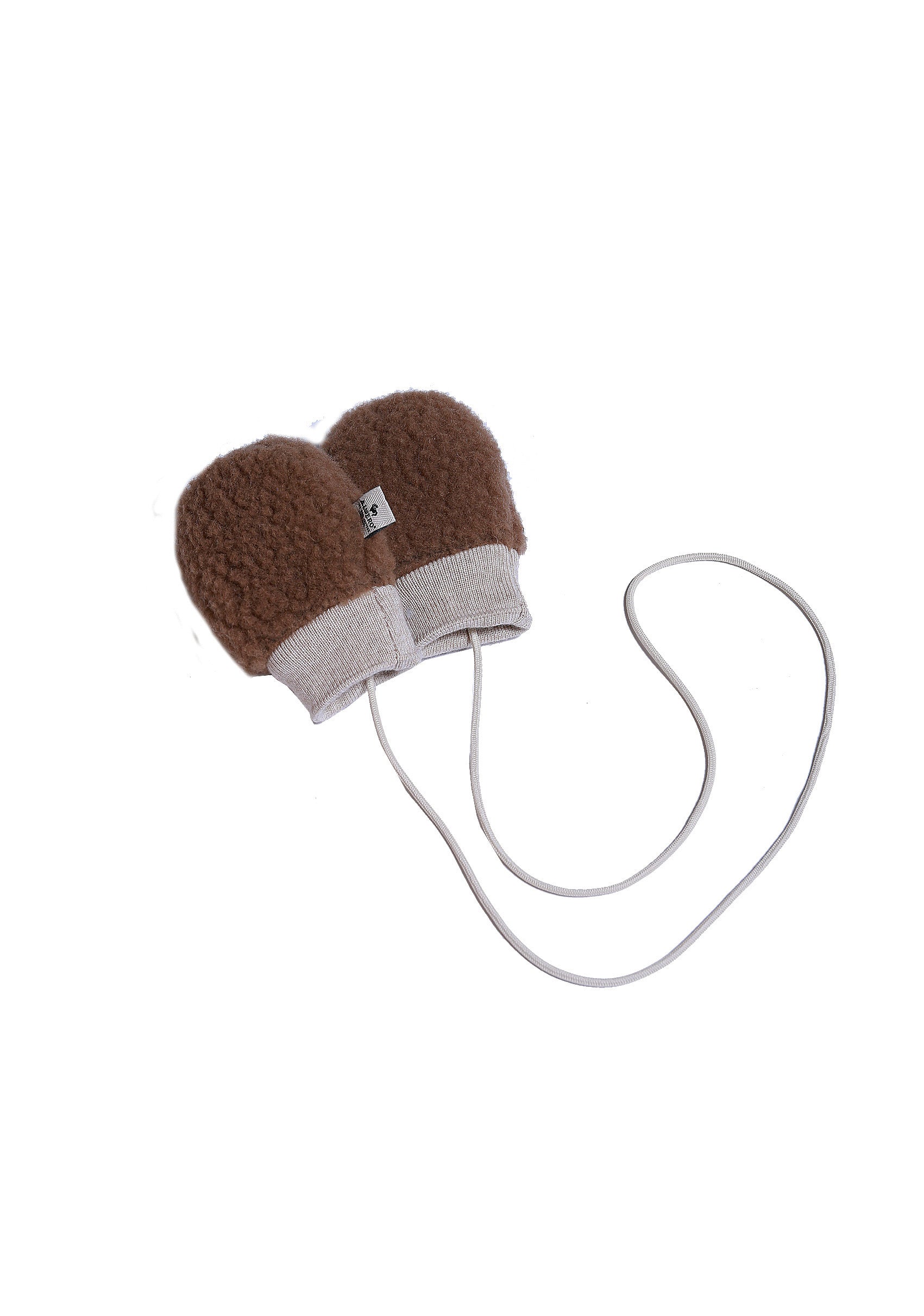 Alwero Alwero - Evers Baby Mittens - Teddy brown - Pearls & Swines