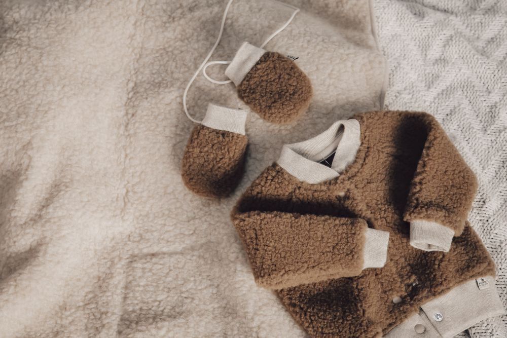 Alwero Alwero - Evers Baby Mittens - Teddy brown - Pearls & Swines