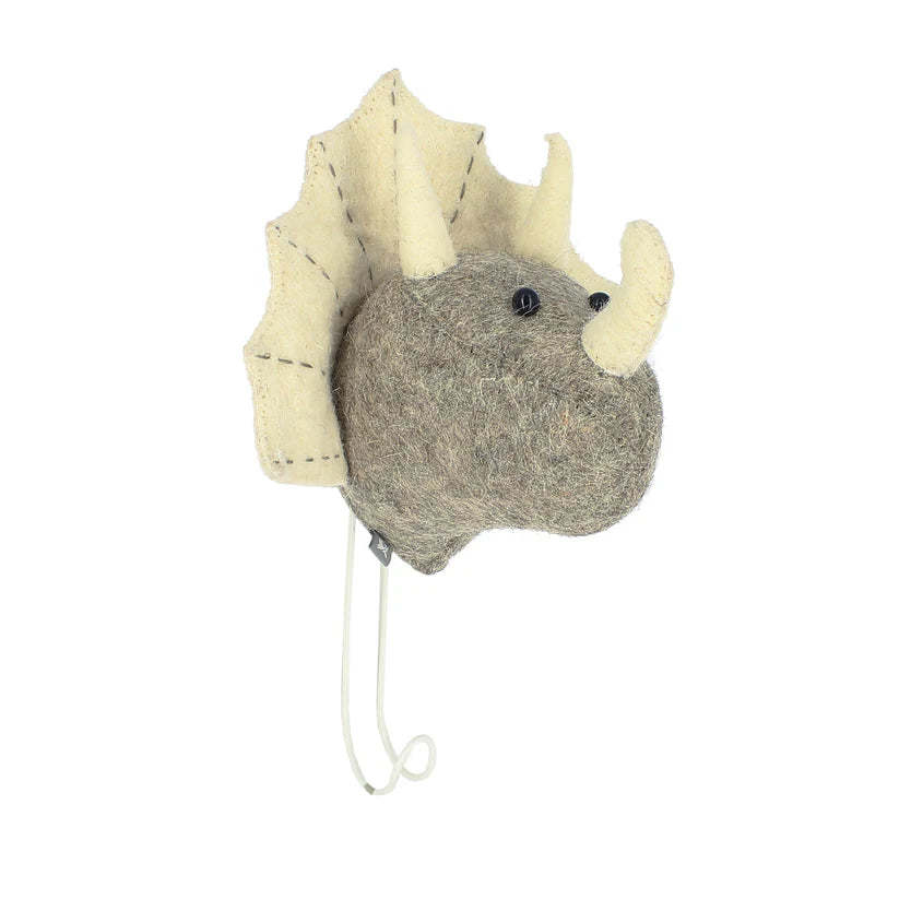 Fiona Walker Fiona Walker - Big Hook - Triceratops - Grey - Pearls & Swines