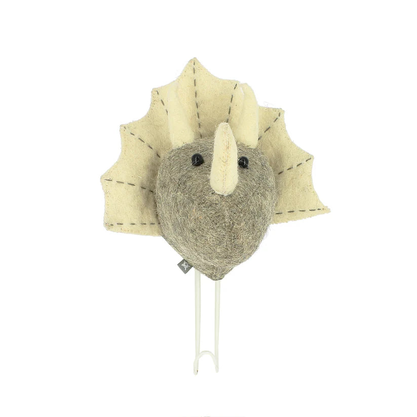 Fiona Walker Fiona Walker - Big Hook - Triceratops - Grey - Pearls & Swines