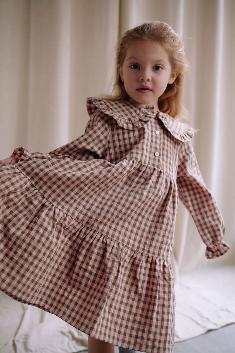 Daily Brat Daily Brat - Snugglepuff Heart Dress - Rose - Pearls & Swines