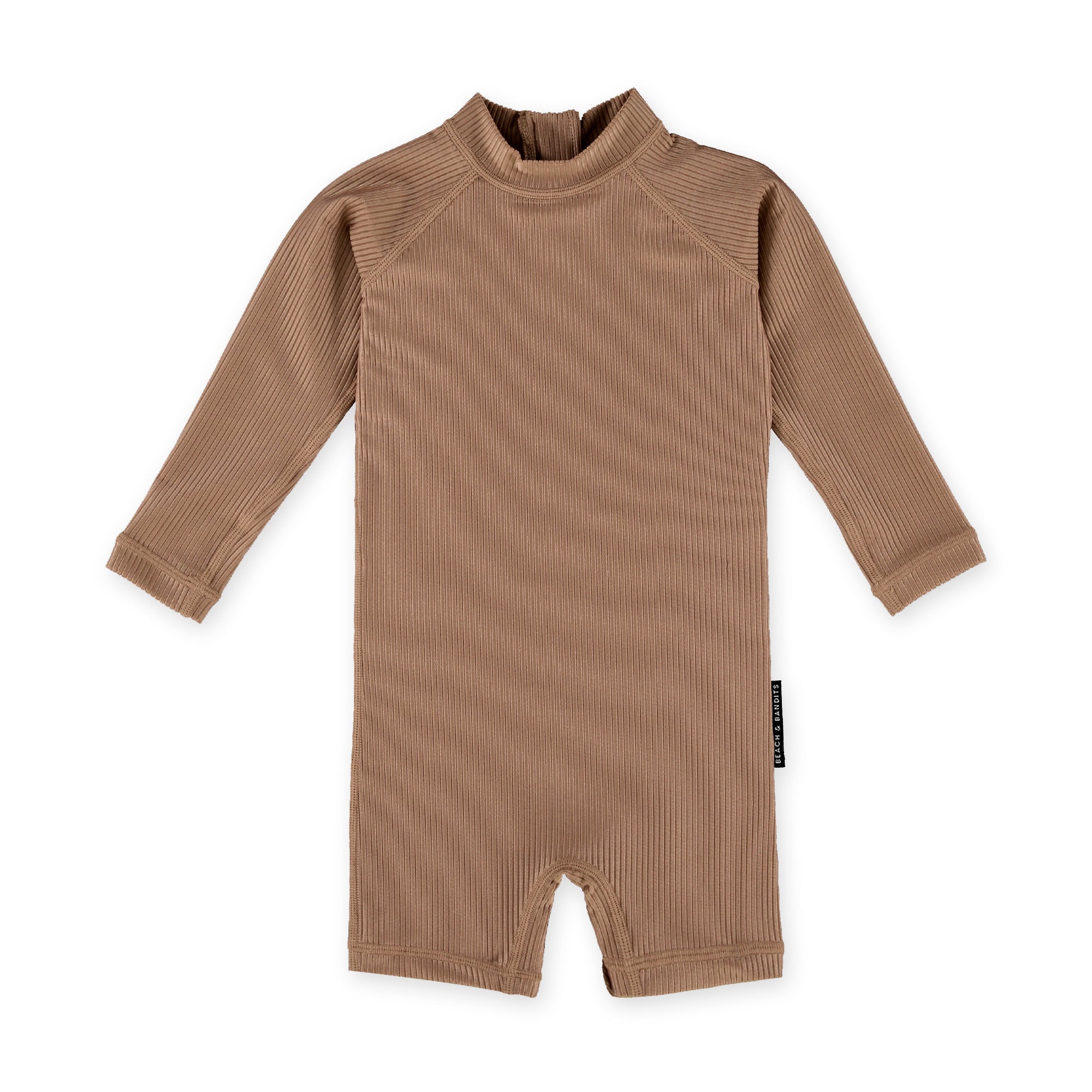 Beach &amp; Bandits Beach & Bandits - Chocolate Ribbed - Baby Suit - Pearls & Swines