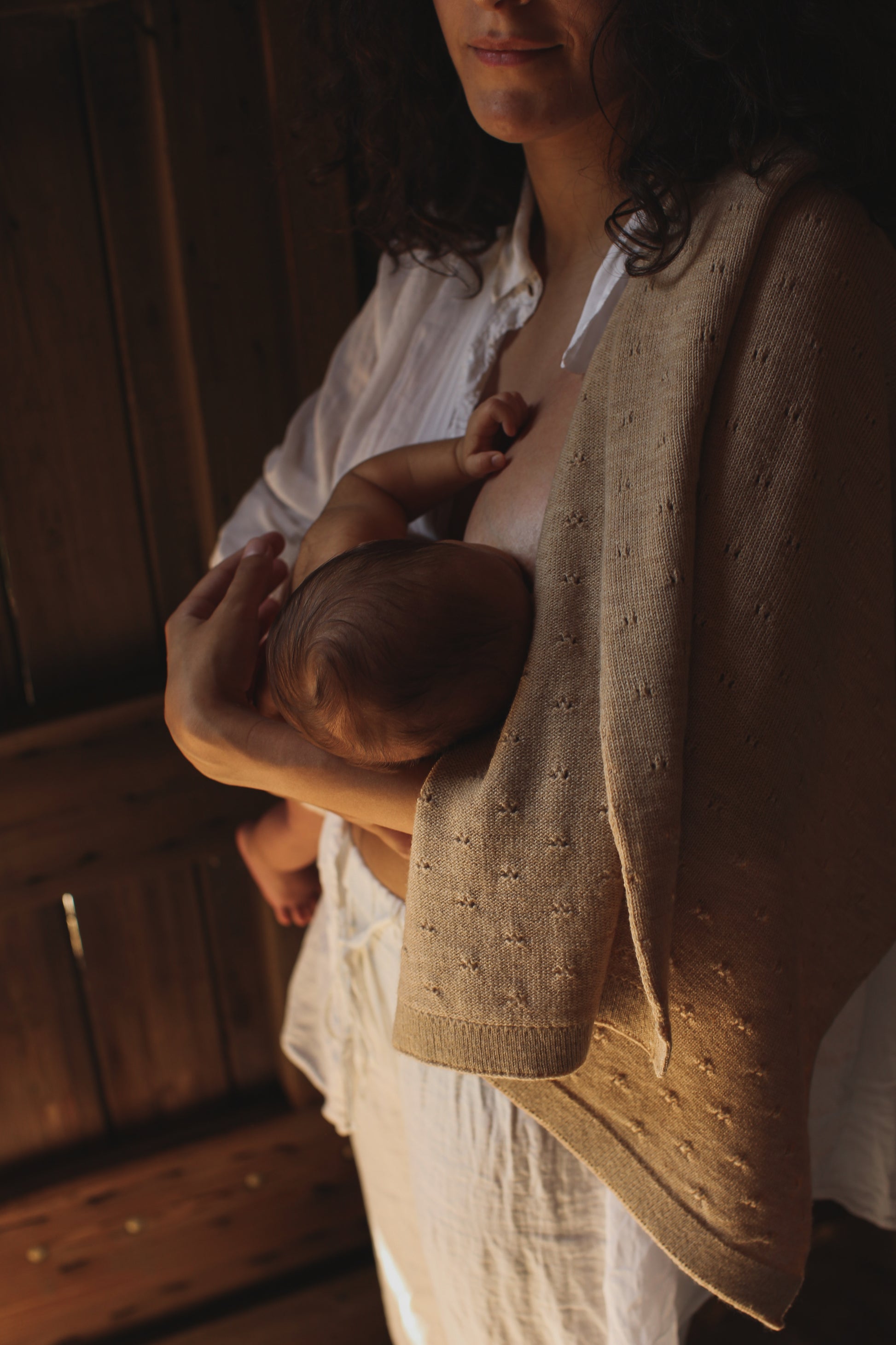 Hvid Hvid - Blanket Bibi - Sand - Pearls & Swines