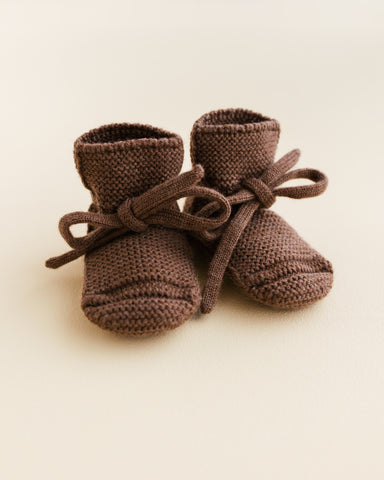 Hvid Hvid - Booties - Mocha - Pearls & Swines