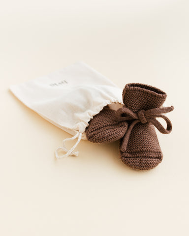 Hvid Hvid - Booties - Mocha - Pearls & Swines
