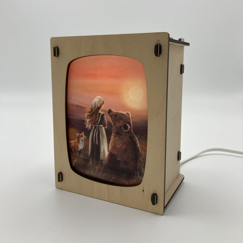 Het Houtlokael Het Houtlokael - Postcardlamp Basic - Maple - Pearls & Swines