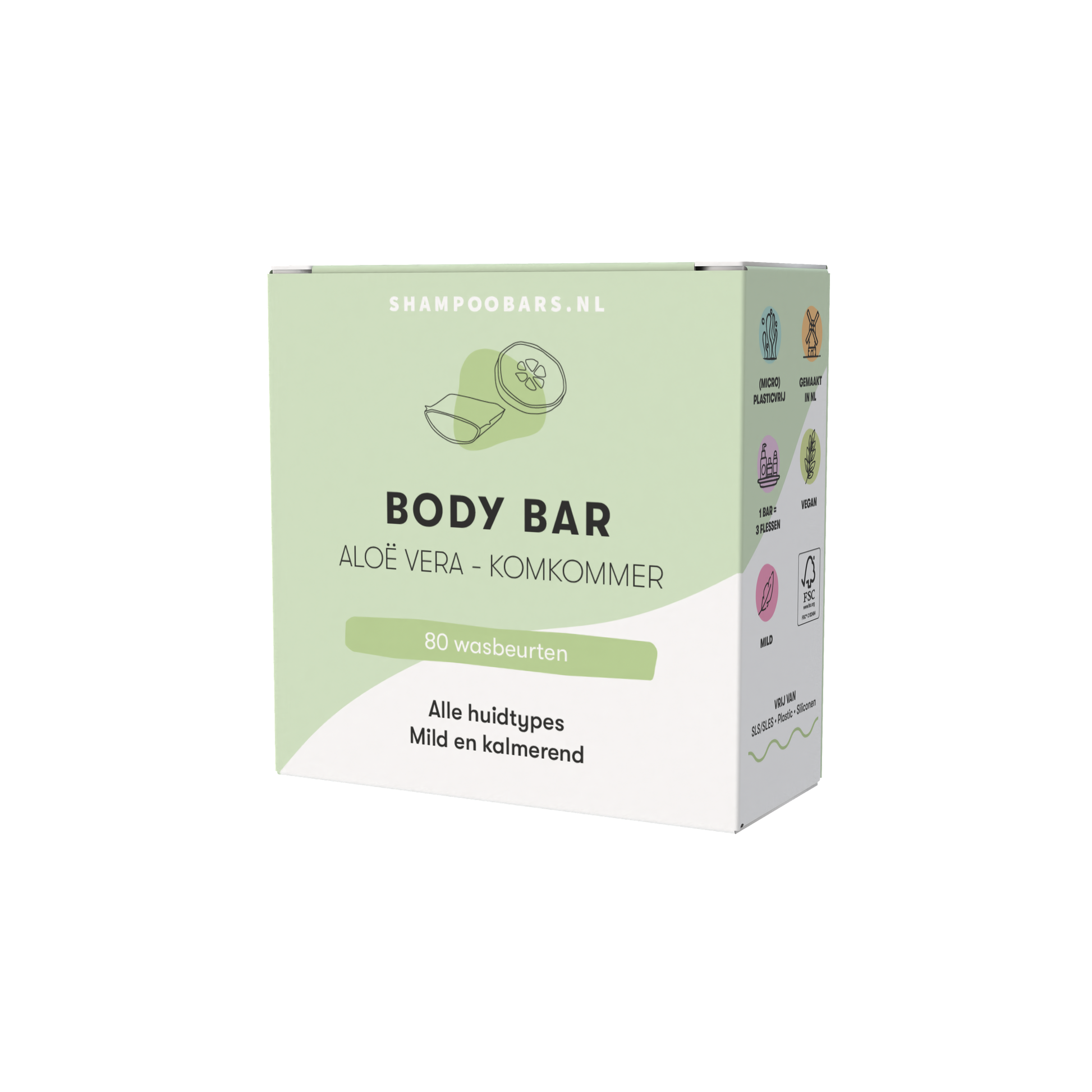 Shampoobars Shampoobars - Body Bar - Aloë Vera Komkommer - Pearls & Swines