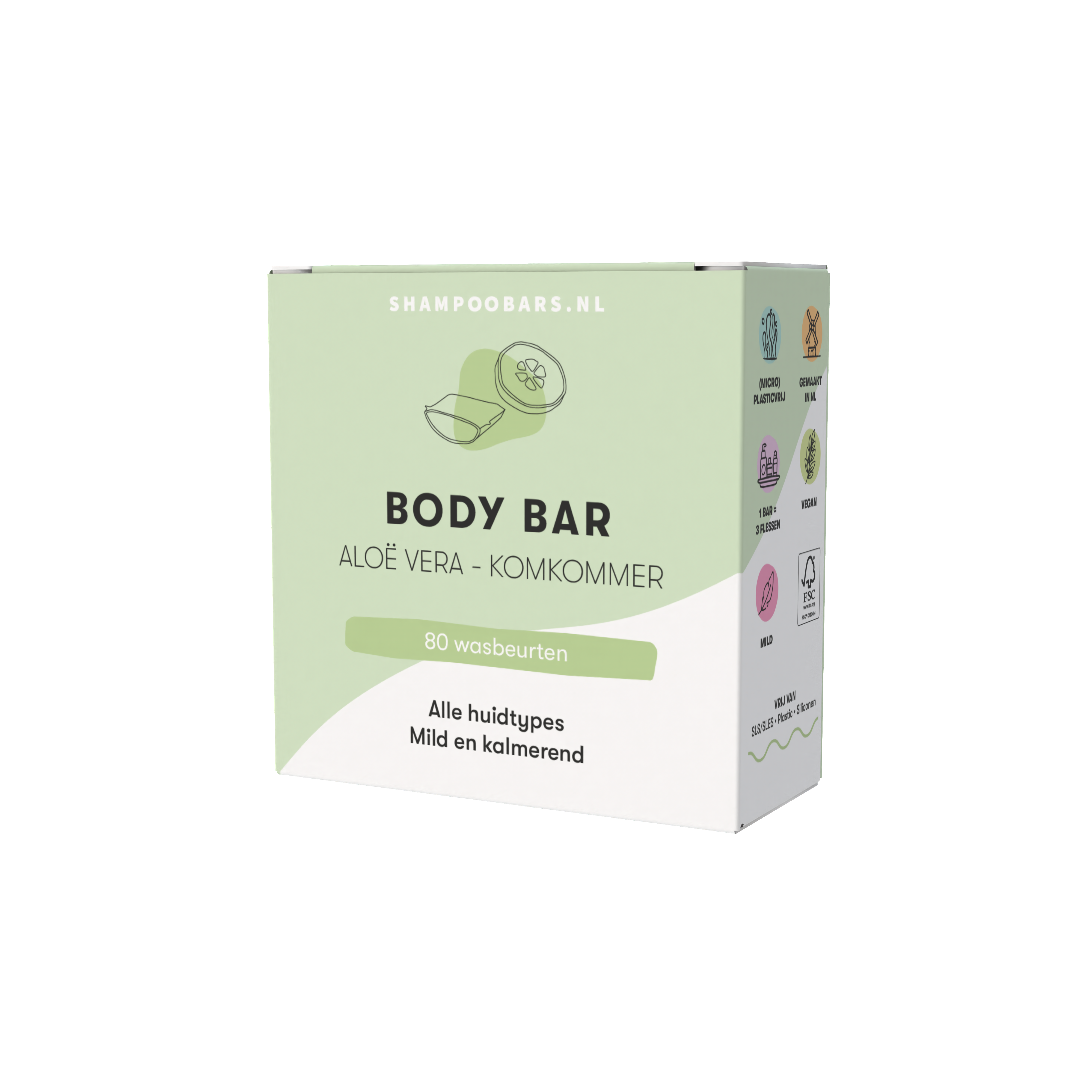 Shampoobars Shampoobars - Body Bar - Aloë Vera Komkommer - Pearls & Swines