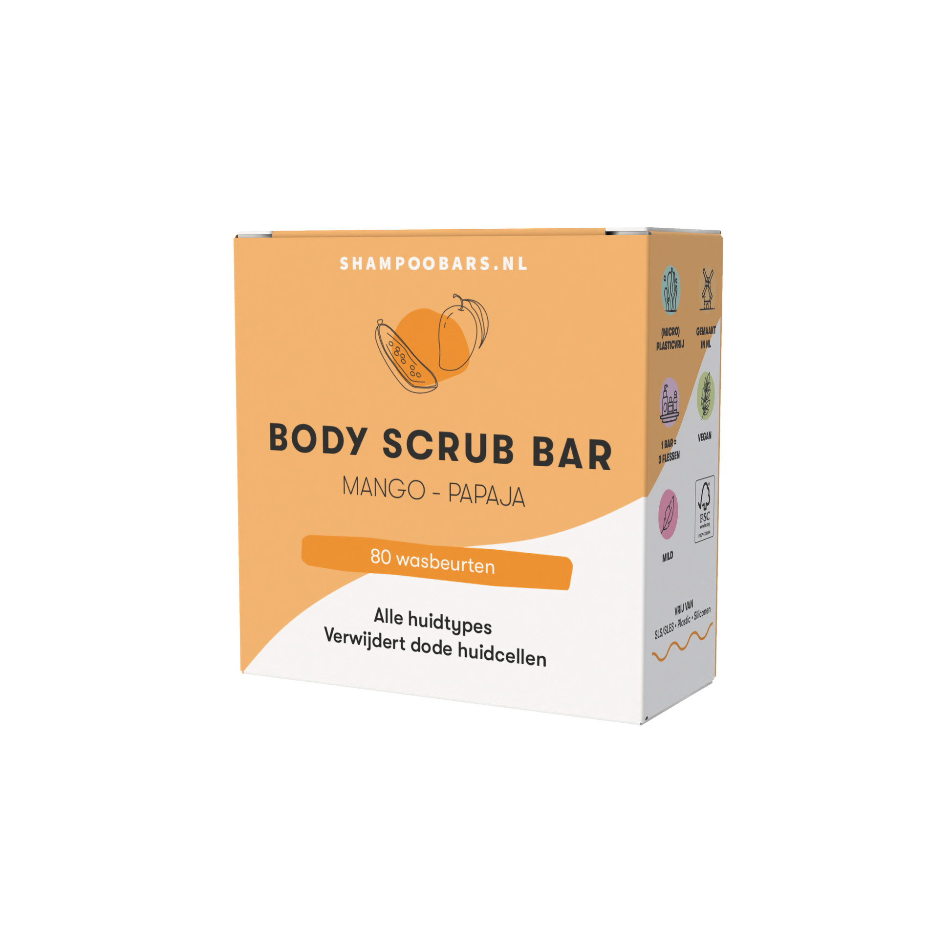 Shampoobars Shampoobars - Body Scrub bar - Mango Papaja - Pearls & Swines