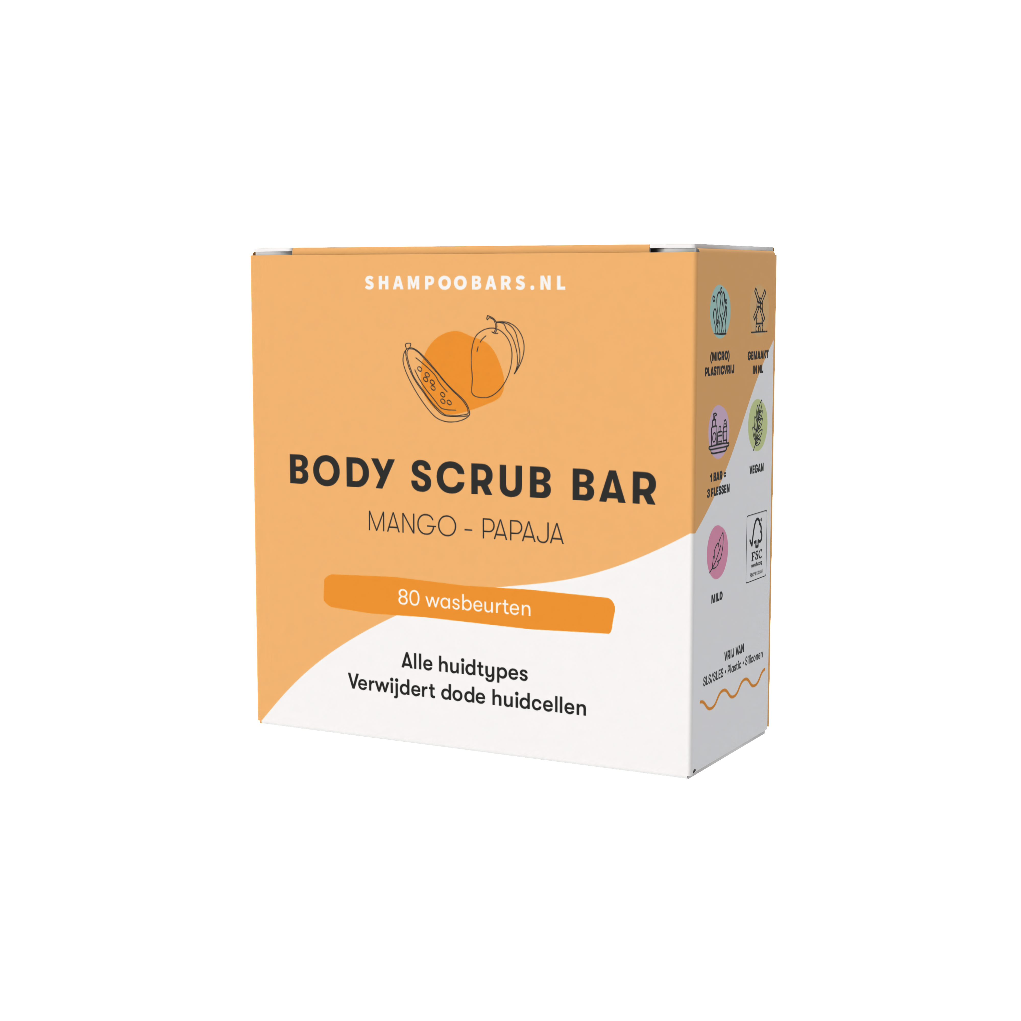 Shampoobars Shampoobars - Body Scrub bar - Mango Papaja - Pearls & Swines