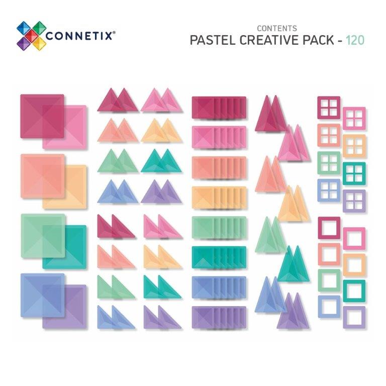 Connetix Tiles Connetix Tiles - Pastel Creative - Pack 120 pc - Pearls & Swines