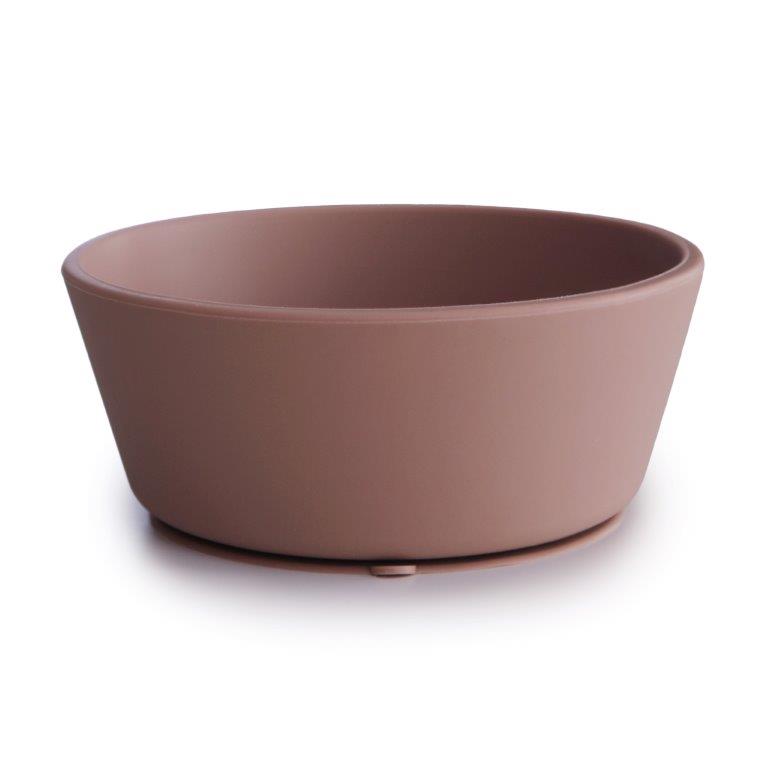 Mushie Mushie Silicone Suction Bowl - Cloudy Mauve - Pearls & Swines