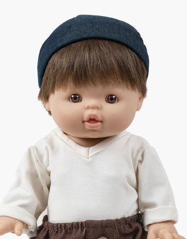Minikane Minikane Baby Doll Bonnet Tico - Denim - Pearls & Swines
