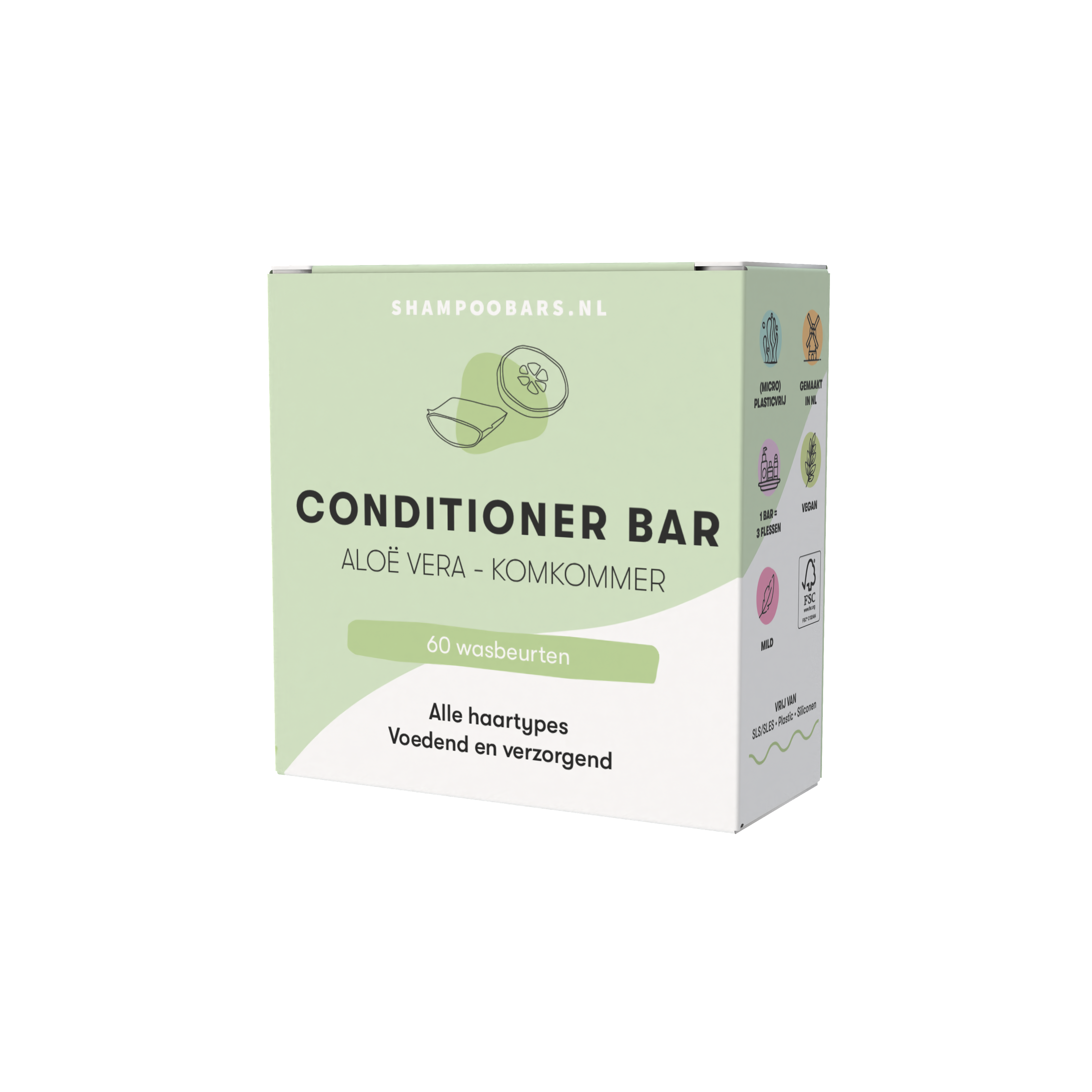 Shampoobars Shampoobars - Conditioner bar - Aloë Komkommer - Pearls & Swines