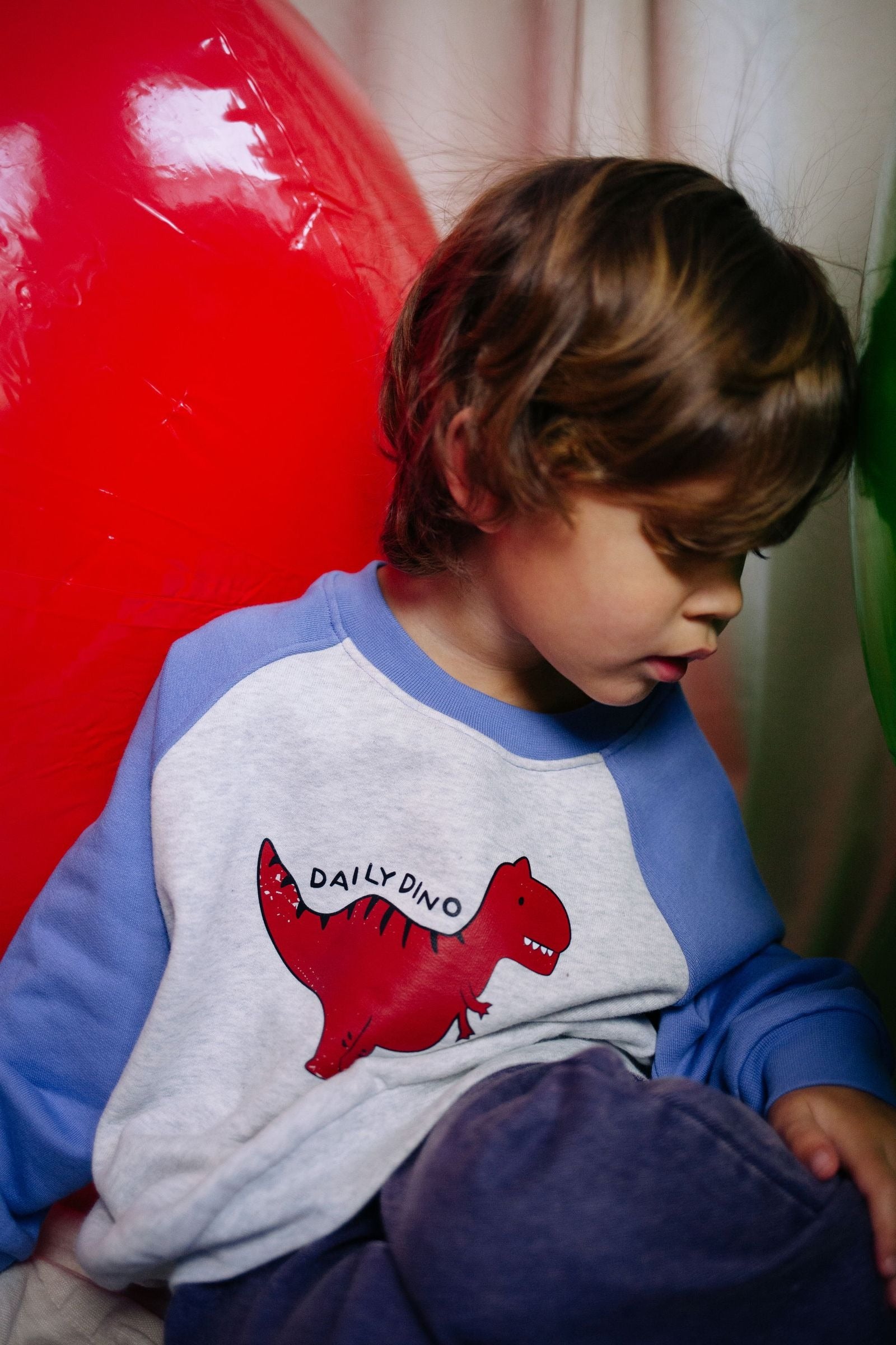 Daily Brat Daily Brat - Daily Sweater Dino - Daily Grey - Pearls & Swines