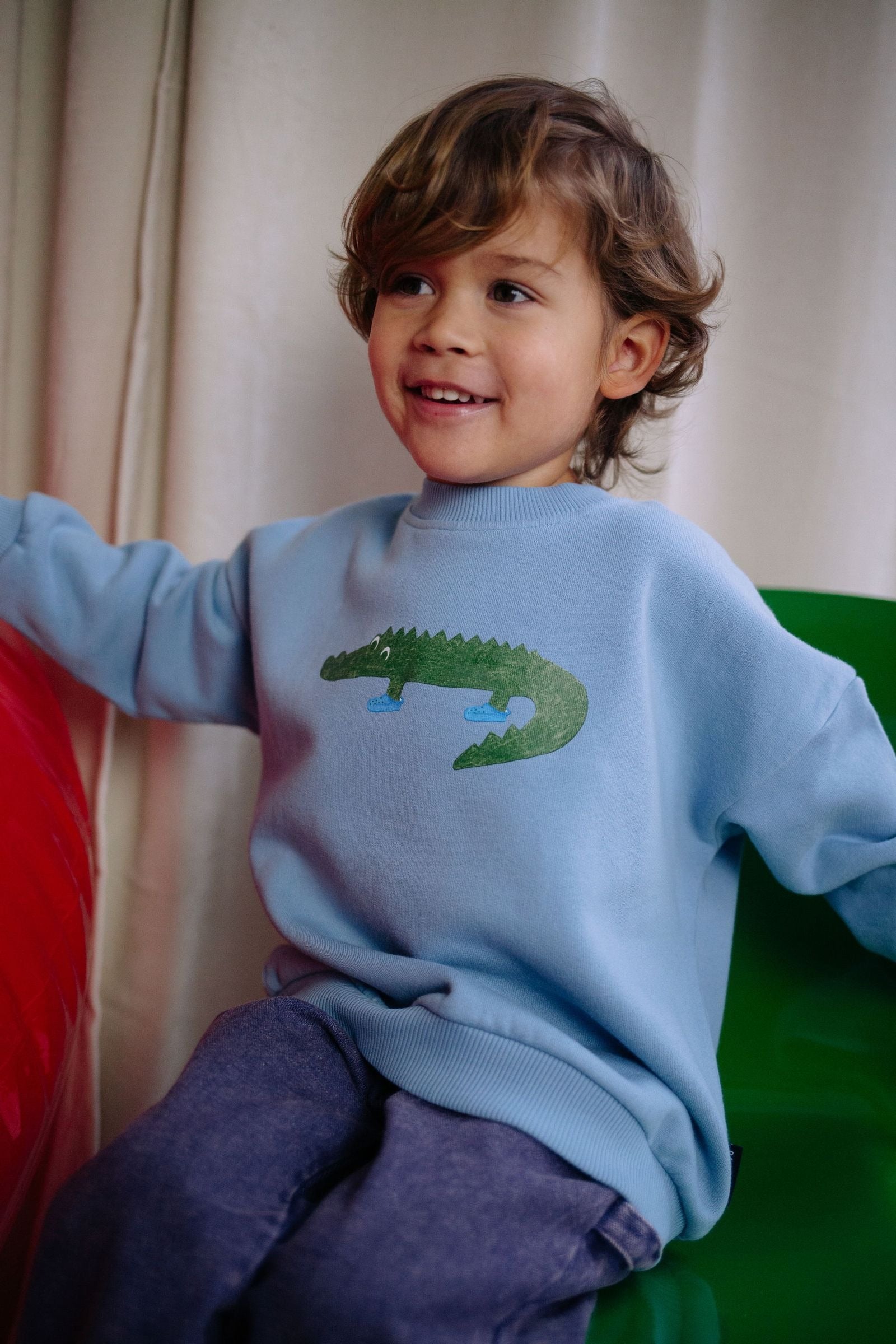 Daily Brat Daily Brat - Croco in Crocs Sweater - For Ever Blue - Pearls & Swines