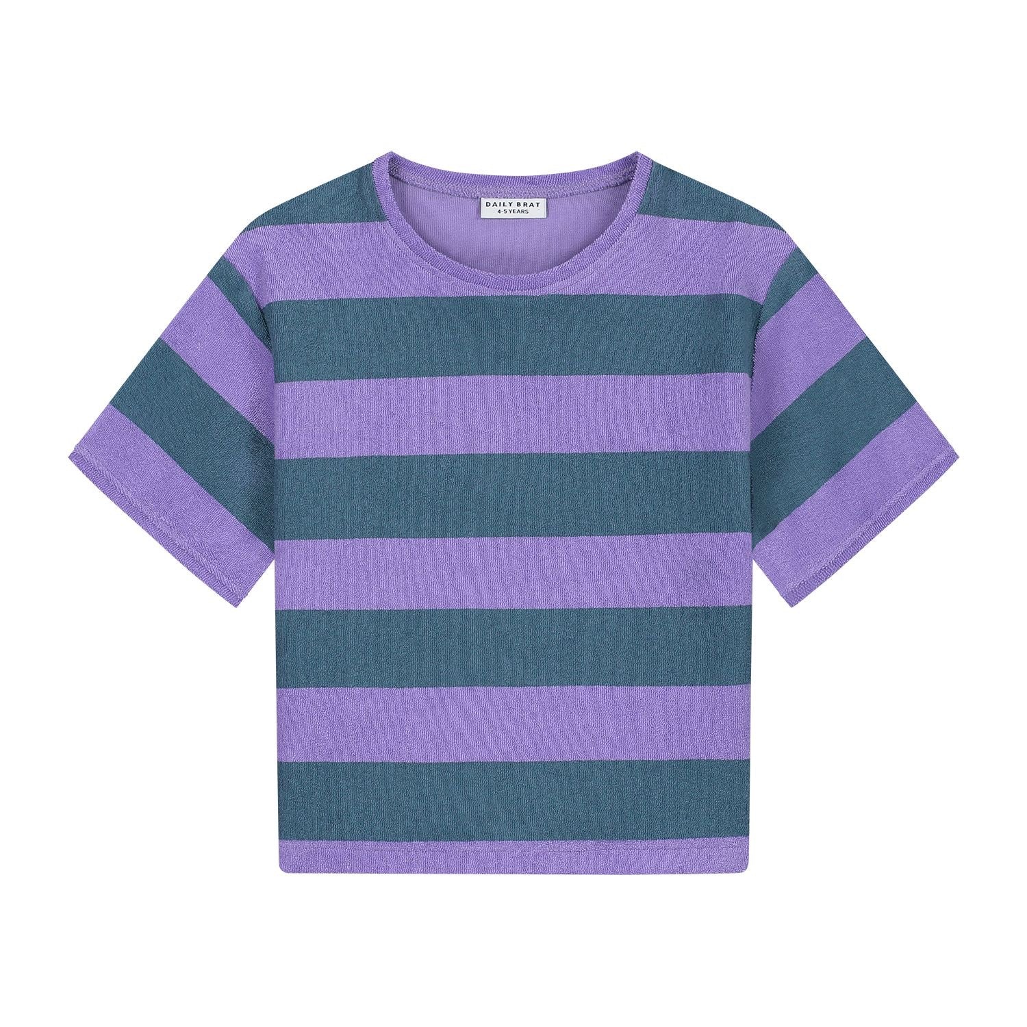 Daily Brat Daily Brat - Striped Towel t-shirt Teal - Pearls & Swines