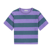 Daily Brat Daily Brat - Striped Towel t-shirt Teal - Pearls & Swines