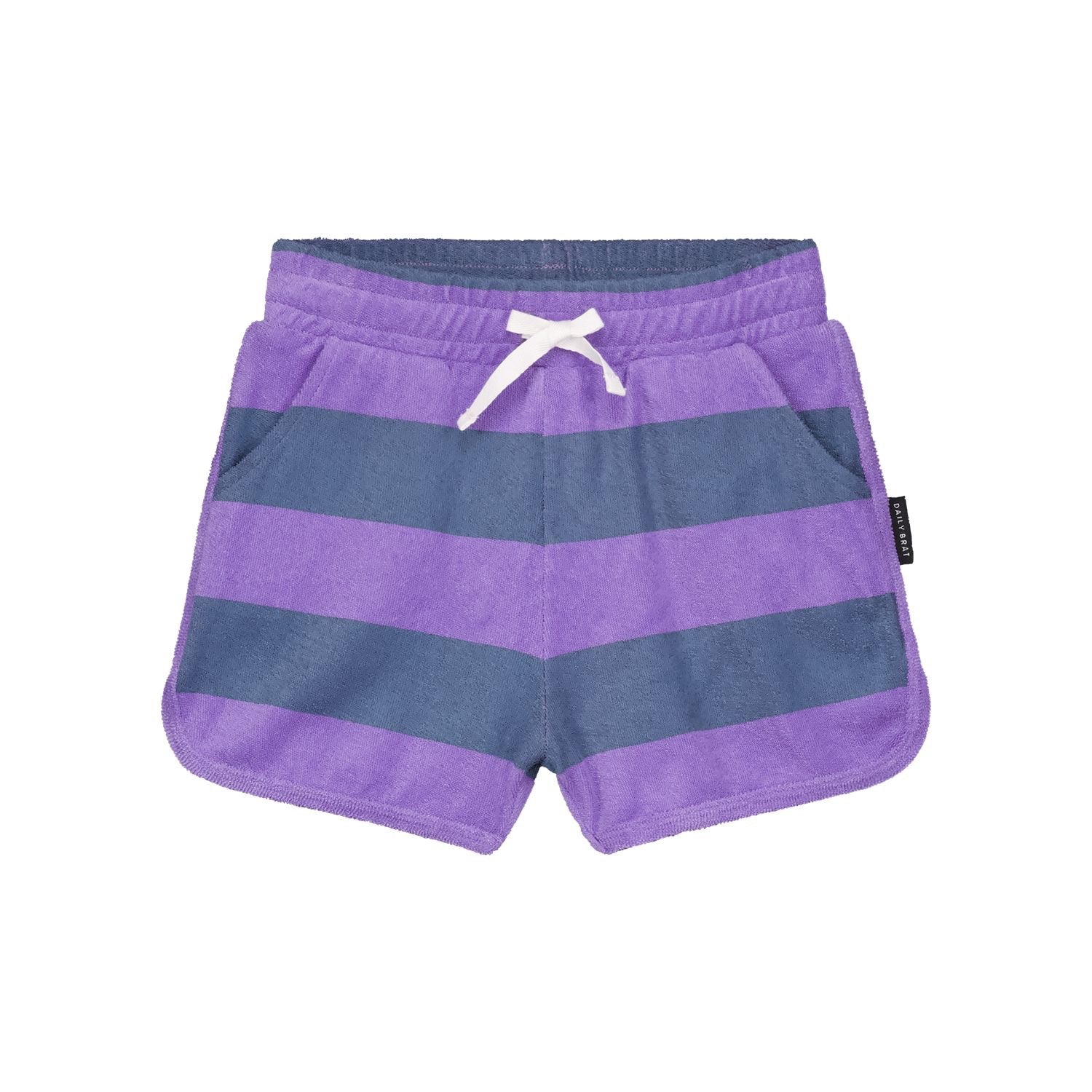 Daily Brat Daily Brat - Striped Towel shorts Teal - Pearls & Swines