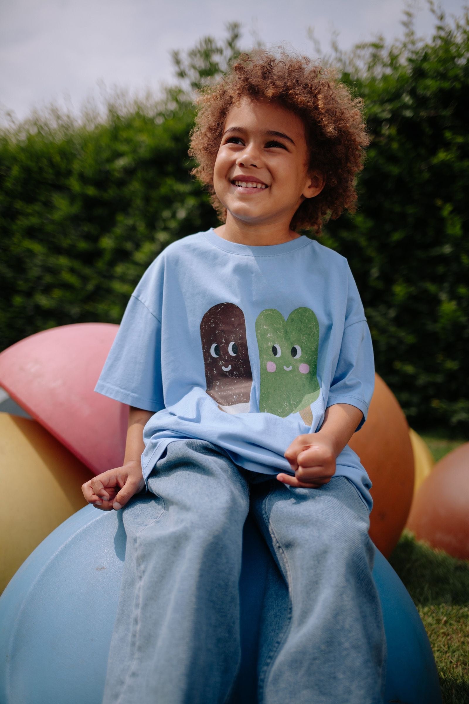 Daily Brat Daily Brat - Ice Cream Club t-shirt blue - Pearls & Swines