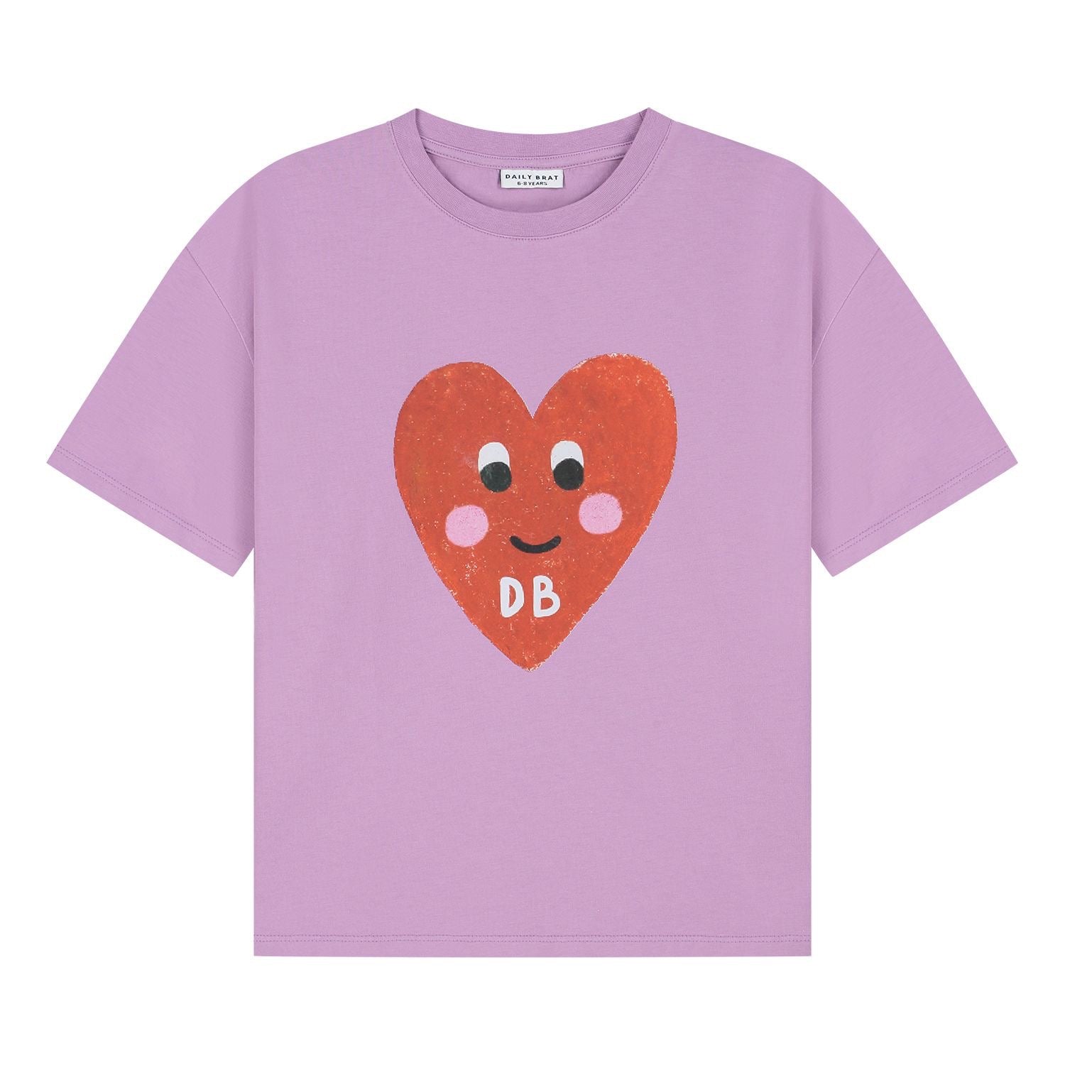 Daily Brat Daily Brat - Patty Heart t-shirt Lilavender - Pearls & Swines