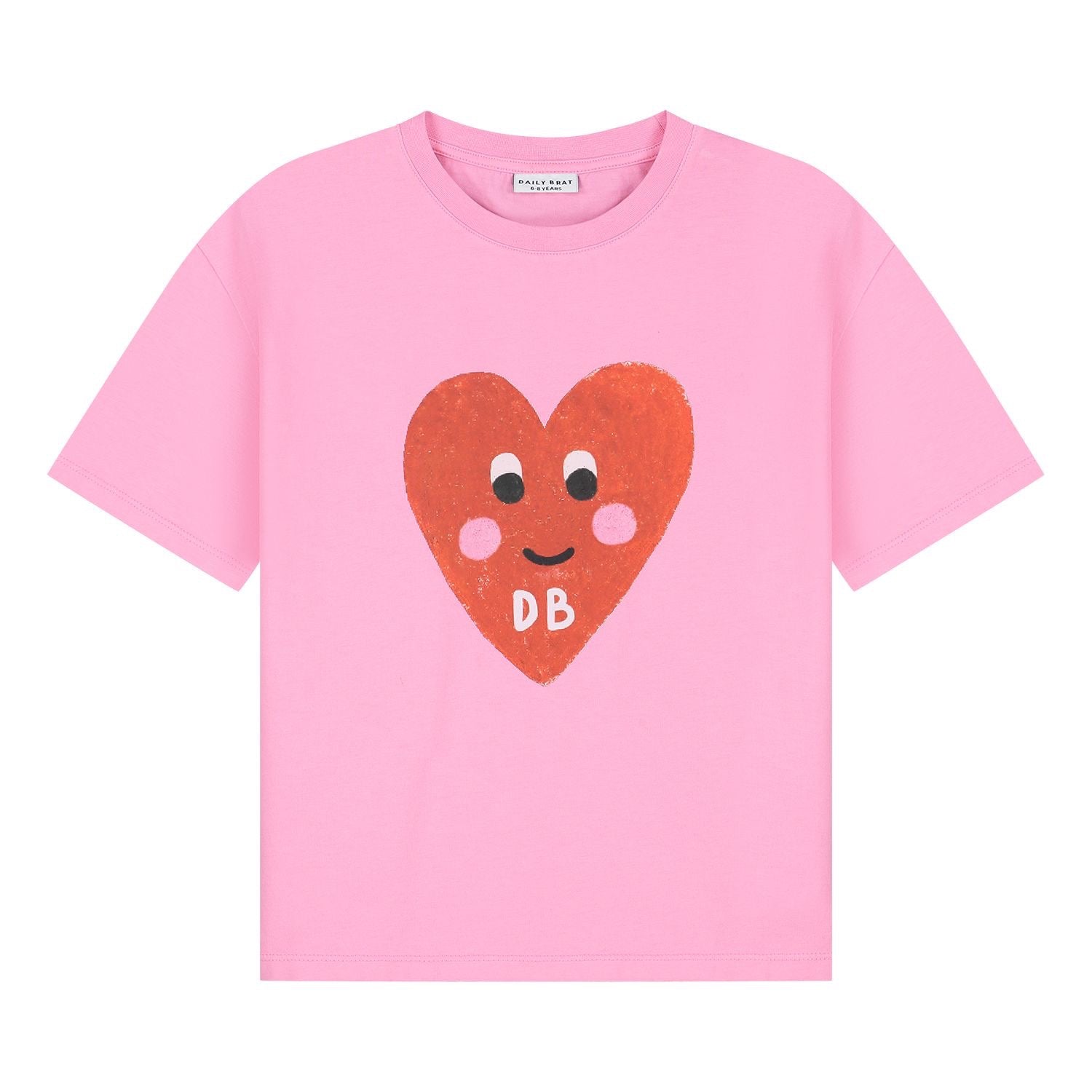 Daily Brat Daily Brat - Patty Heart t-shirt Pink Cosmos - Pearls & Swines