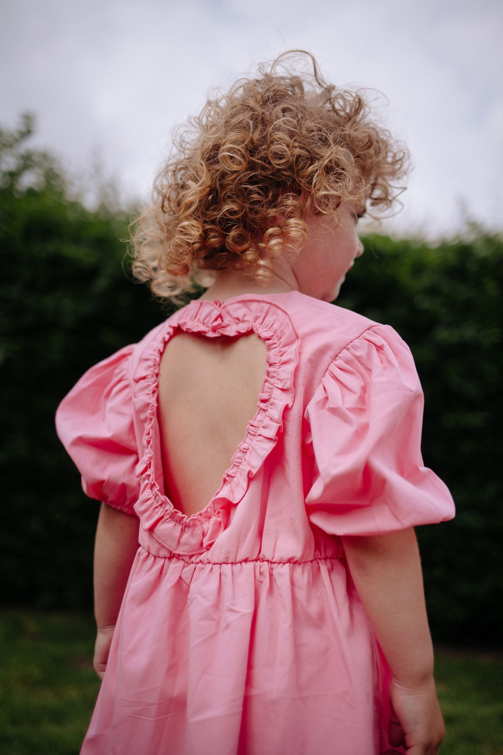 Daily Brat Daily Brat - Sassy Heart Dress Pink Cosmos - Pearls & Swines