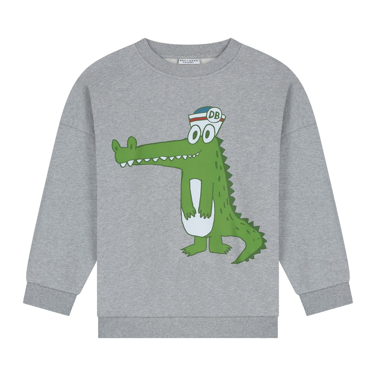 Daily Brat Daily Brat - Sweater - Loco Croco - Grey Melange - Pearls & Swines