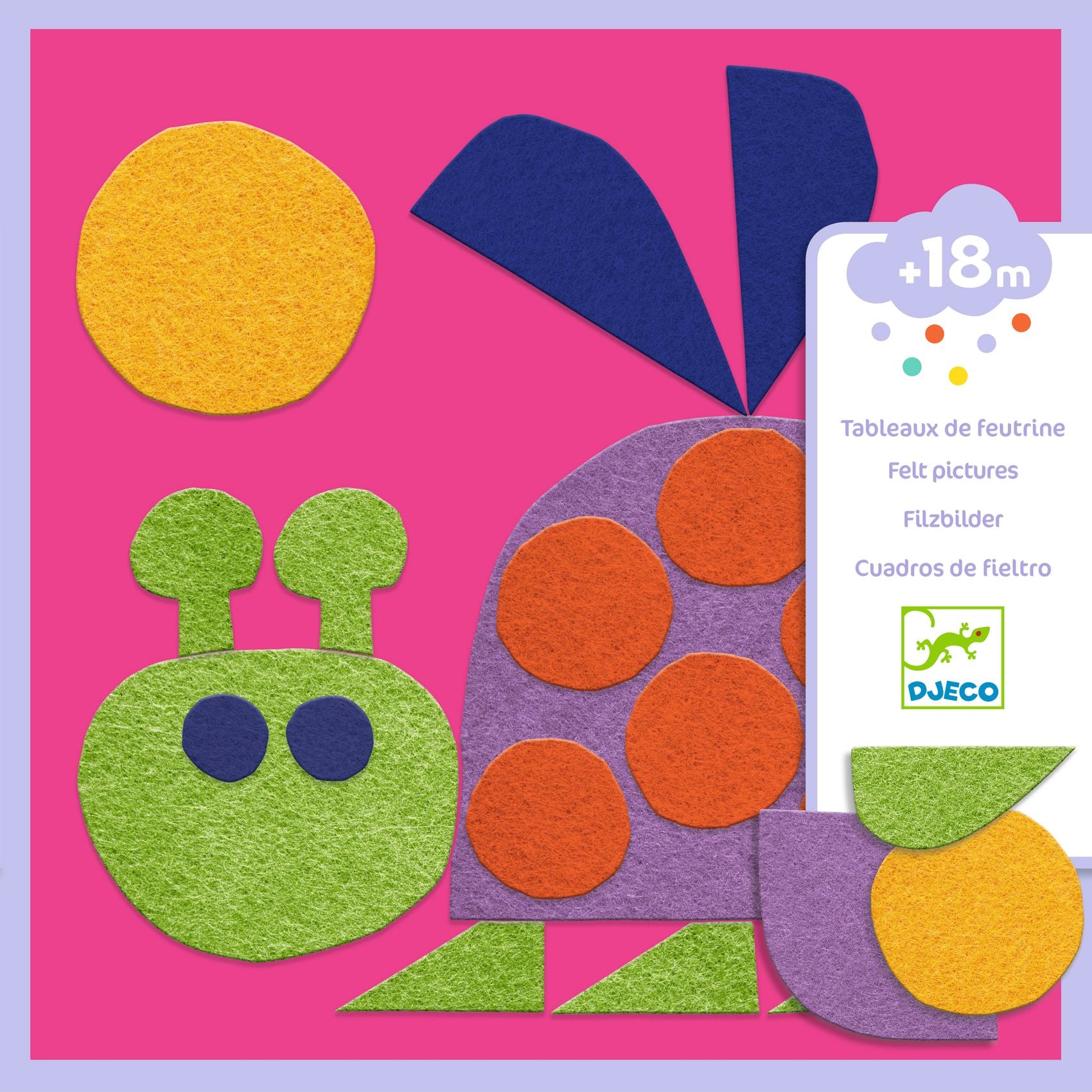 Djeco Djeco Felt Collage - Soft Creations - Pearls & Swines