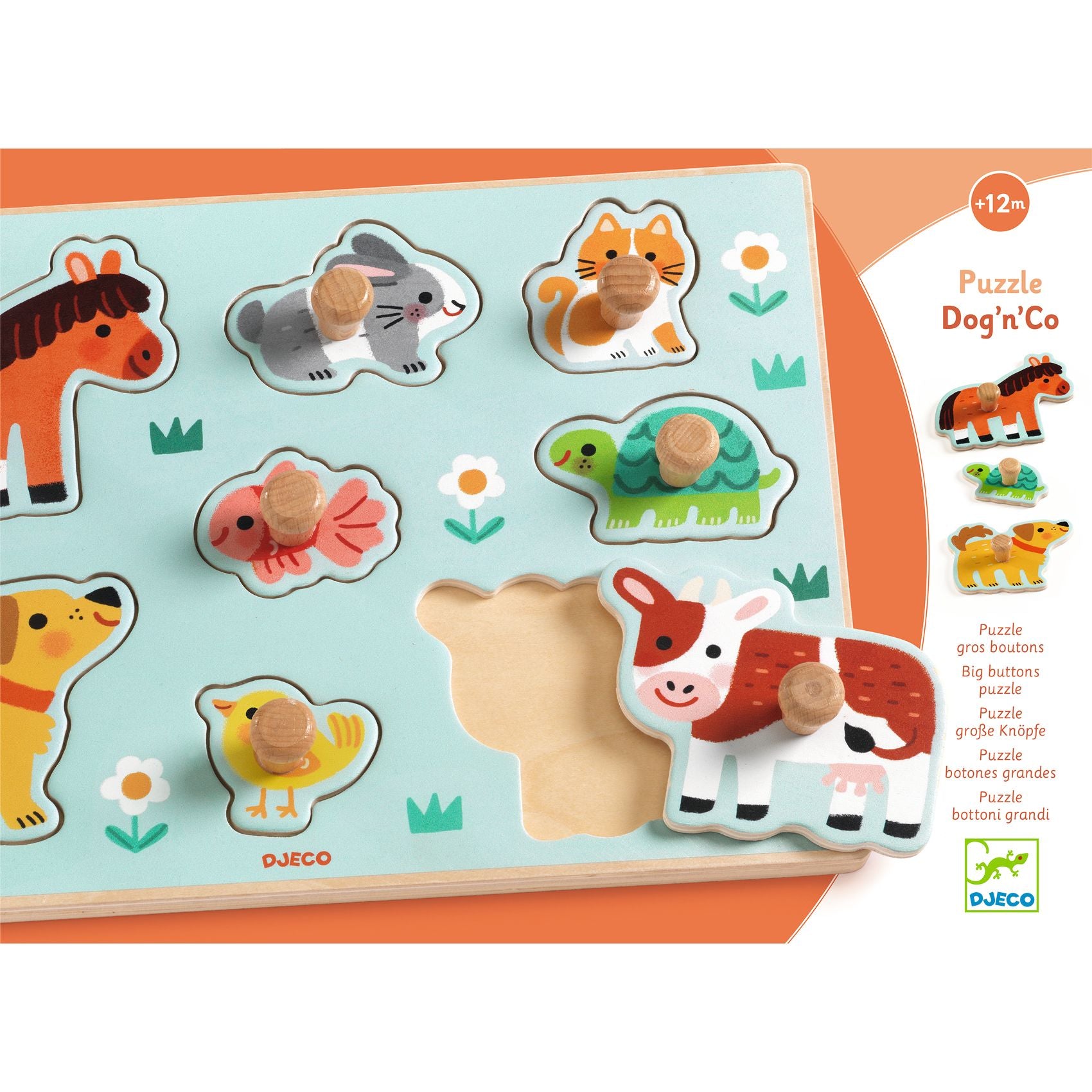 Djeco - Wooden Puzzle  - Dog'n'co