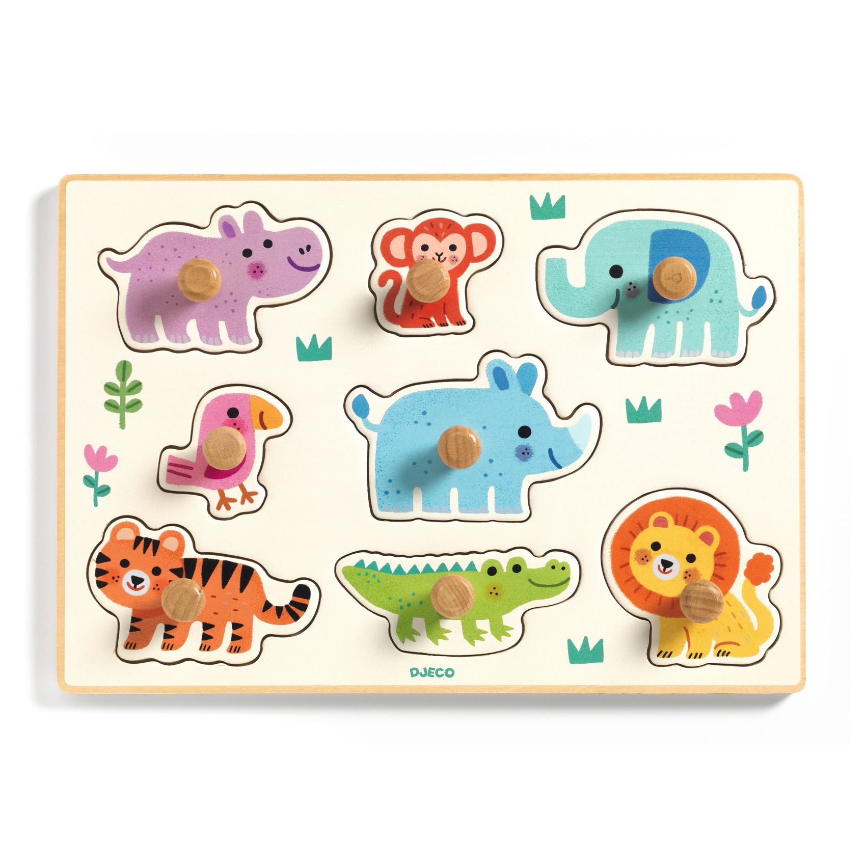 Djeco - Wooden Puzzle  - Hippo'n'co
