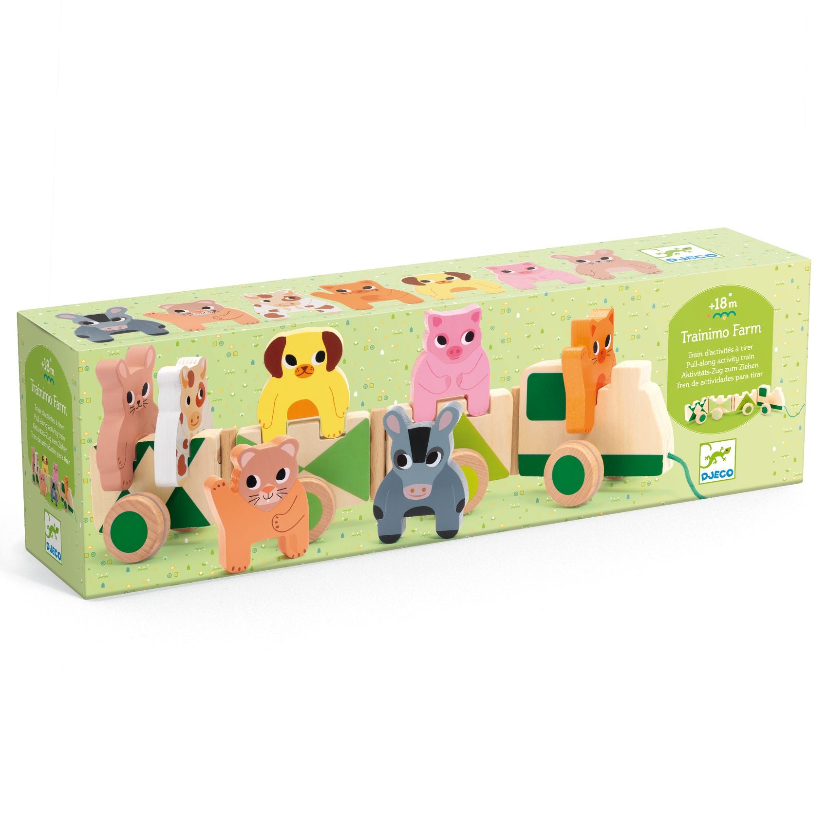 Djeco Djeco - Wooden toys - Trainimo Farm - Pearls & Swines