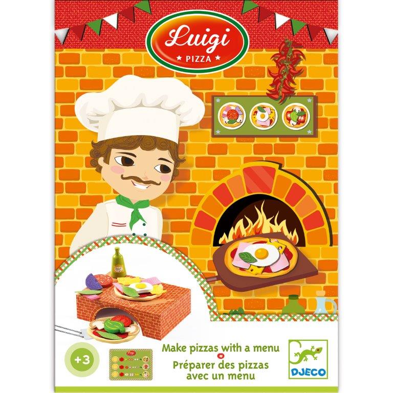 Djeco Djeco Role Play - Luigi Pizza - Prepare Pizzas With a Menu - Pearls & Swines